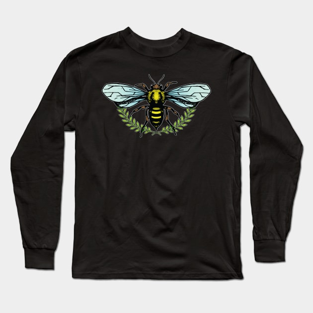 Bee Long Sleeve T-Shirt by Laughin' Bones